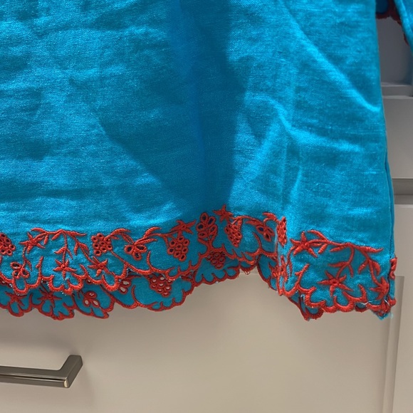 J Crew Embroidered linen tunic - Picture 7 of 7